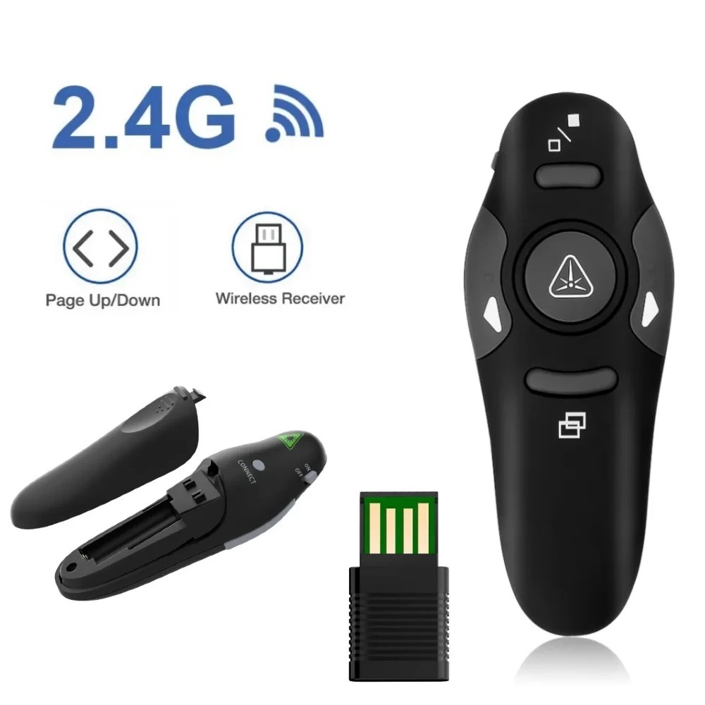 Laser Pointer Presenter - Wireless 2.4G Air Mouse Wireless PC