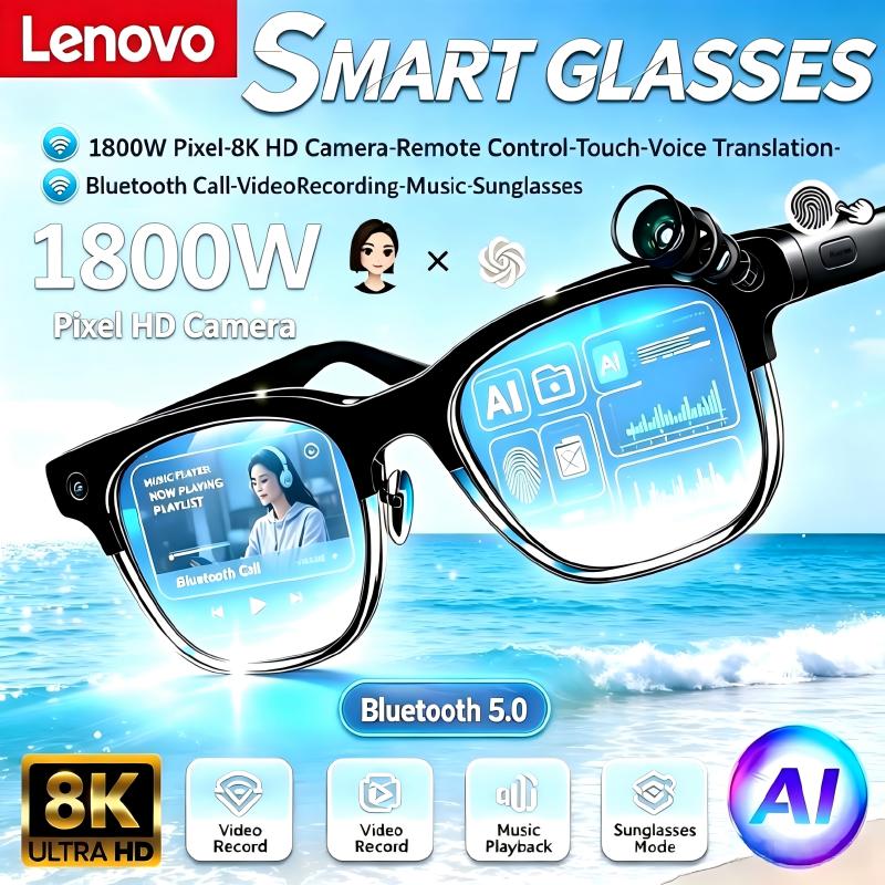 Smart Glasses Ar - Lenovo AI Smart Glasses 1800W Pixel