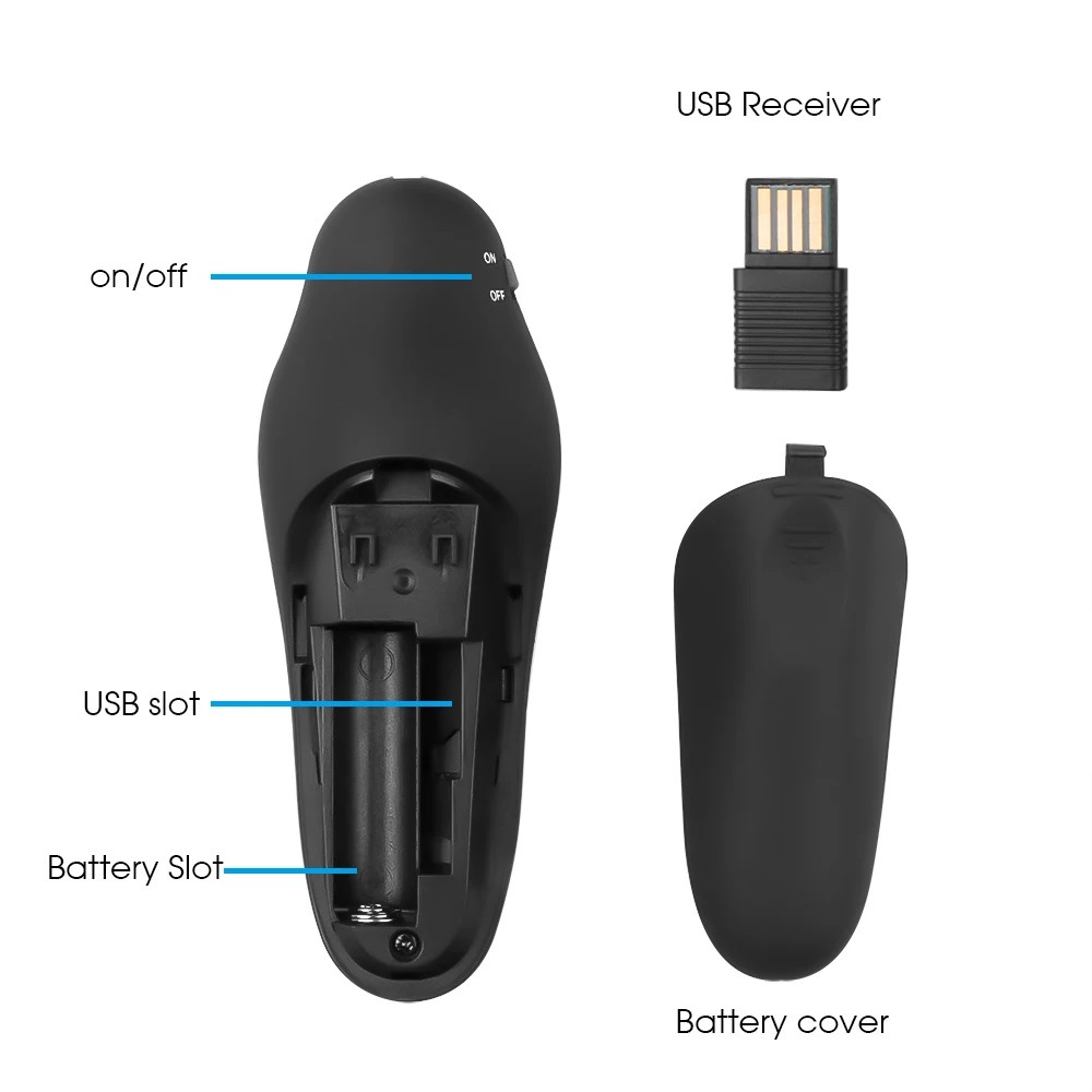 Wireless 2.4G Air Mouse Wirele - Laser Pointer Presenter 评论和价格