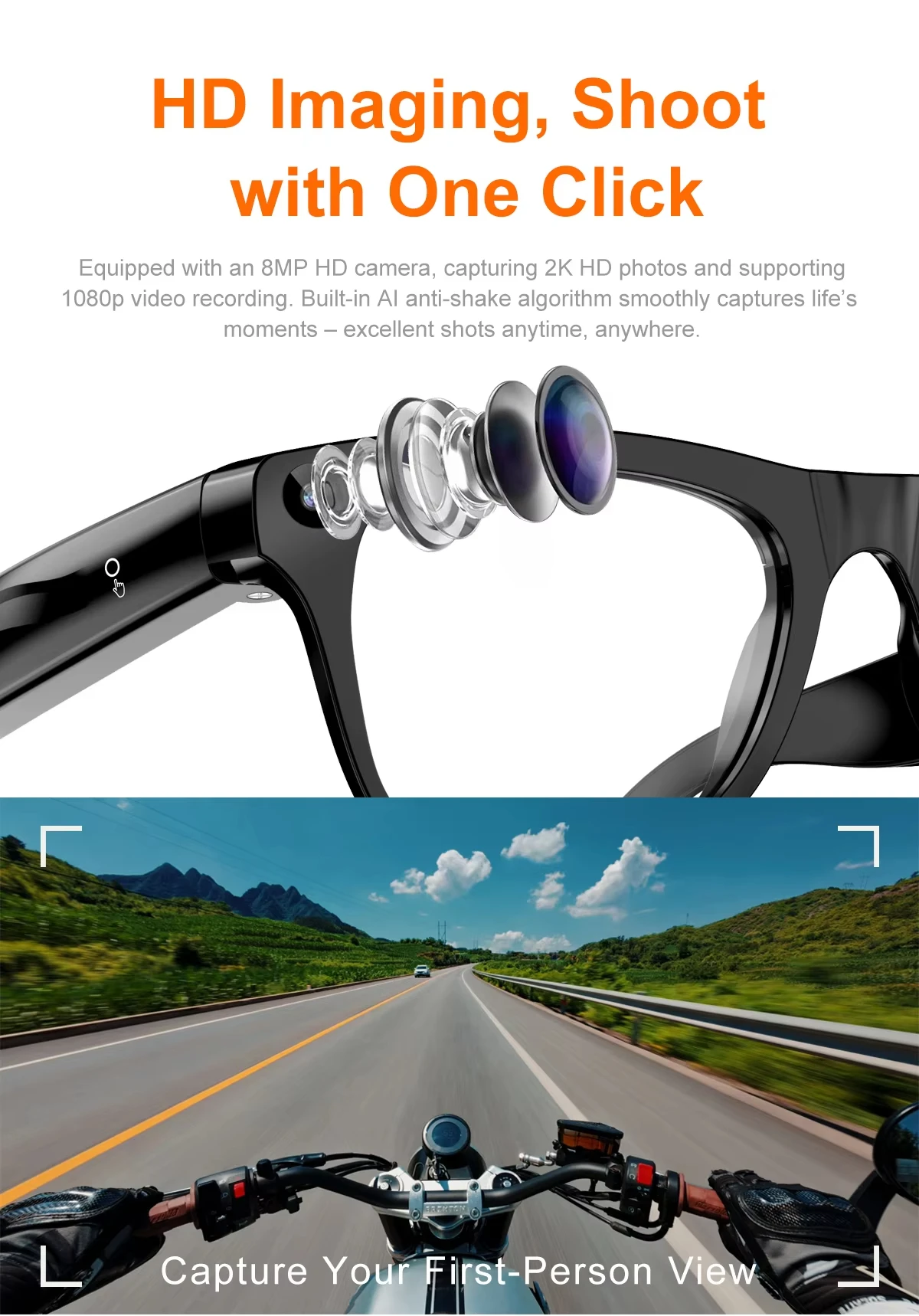 Lenovo Smart Camera Glasses HD - Smart Glasses Ar 评论和价格
