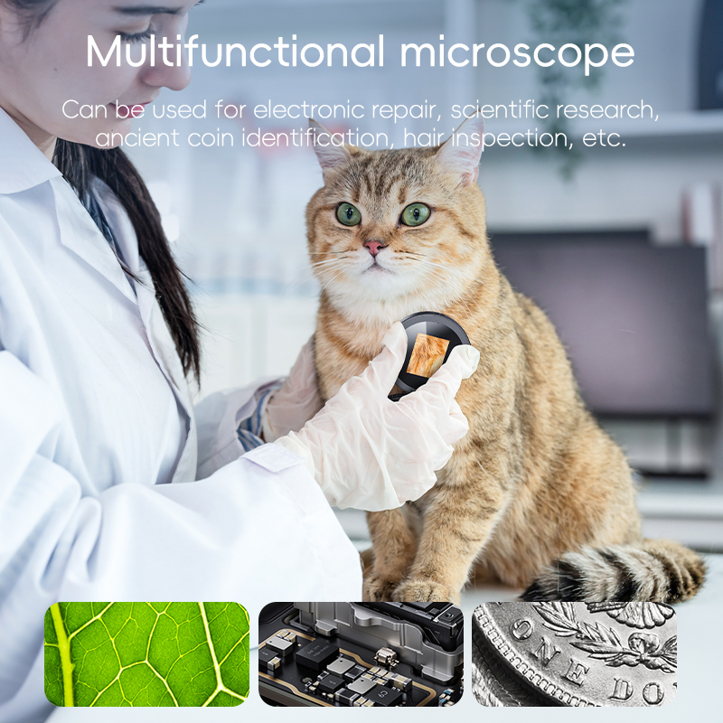 Autofocus Microscope Mini 500X - Digital Magnifier Reading 评论和价格