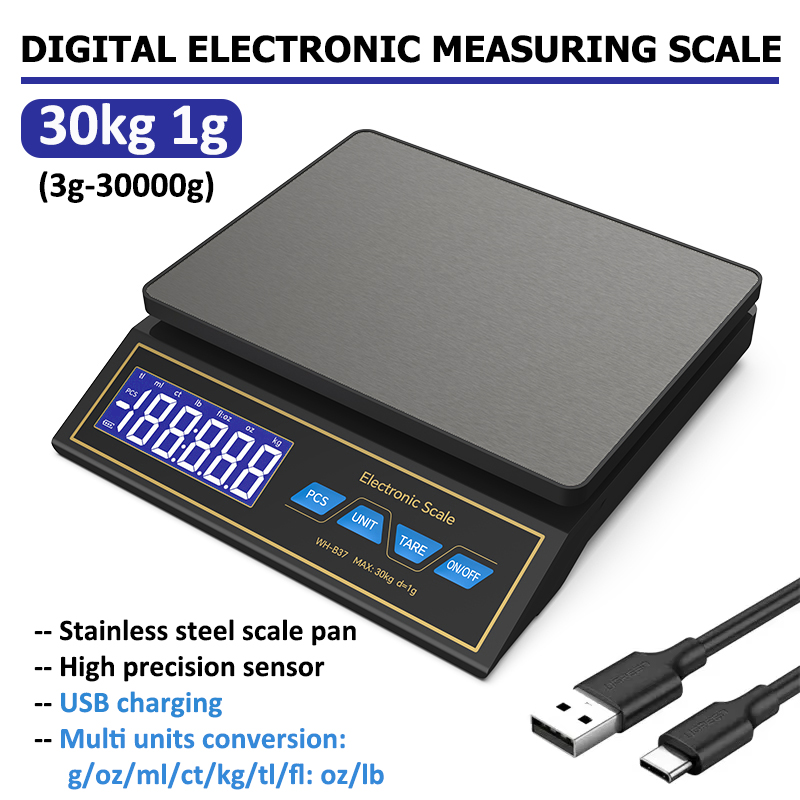 LCD Digital Kitchen Scale 30kg - Unique Electronics Gadgets 评论和价格