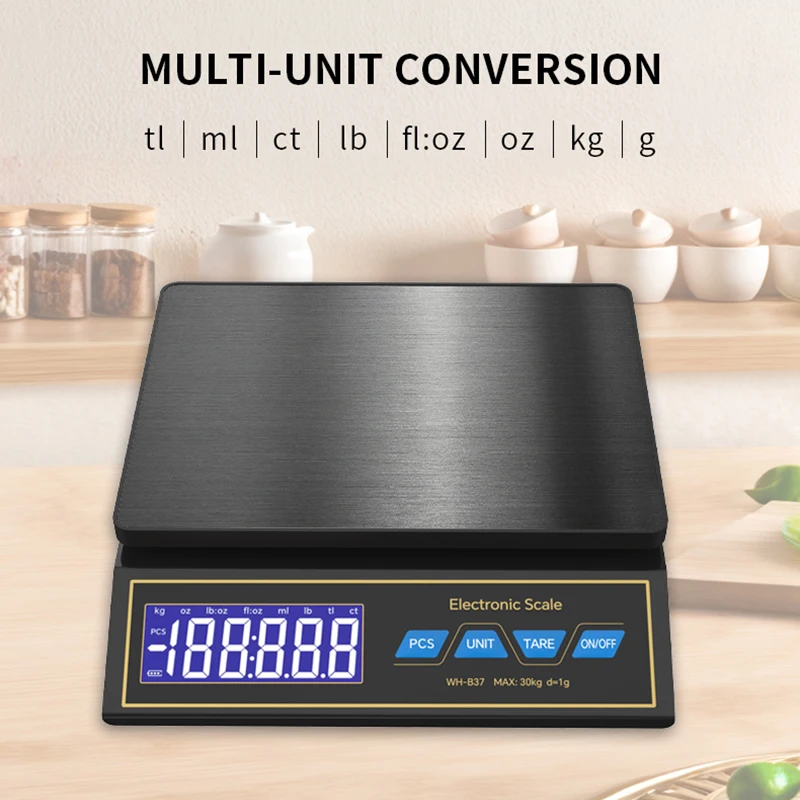 LCD Digital Kitchen Scale 30kg - Unique Electronics Gadgets 评论和价格